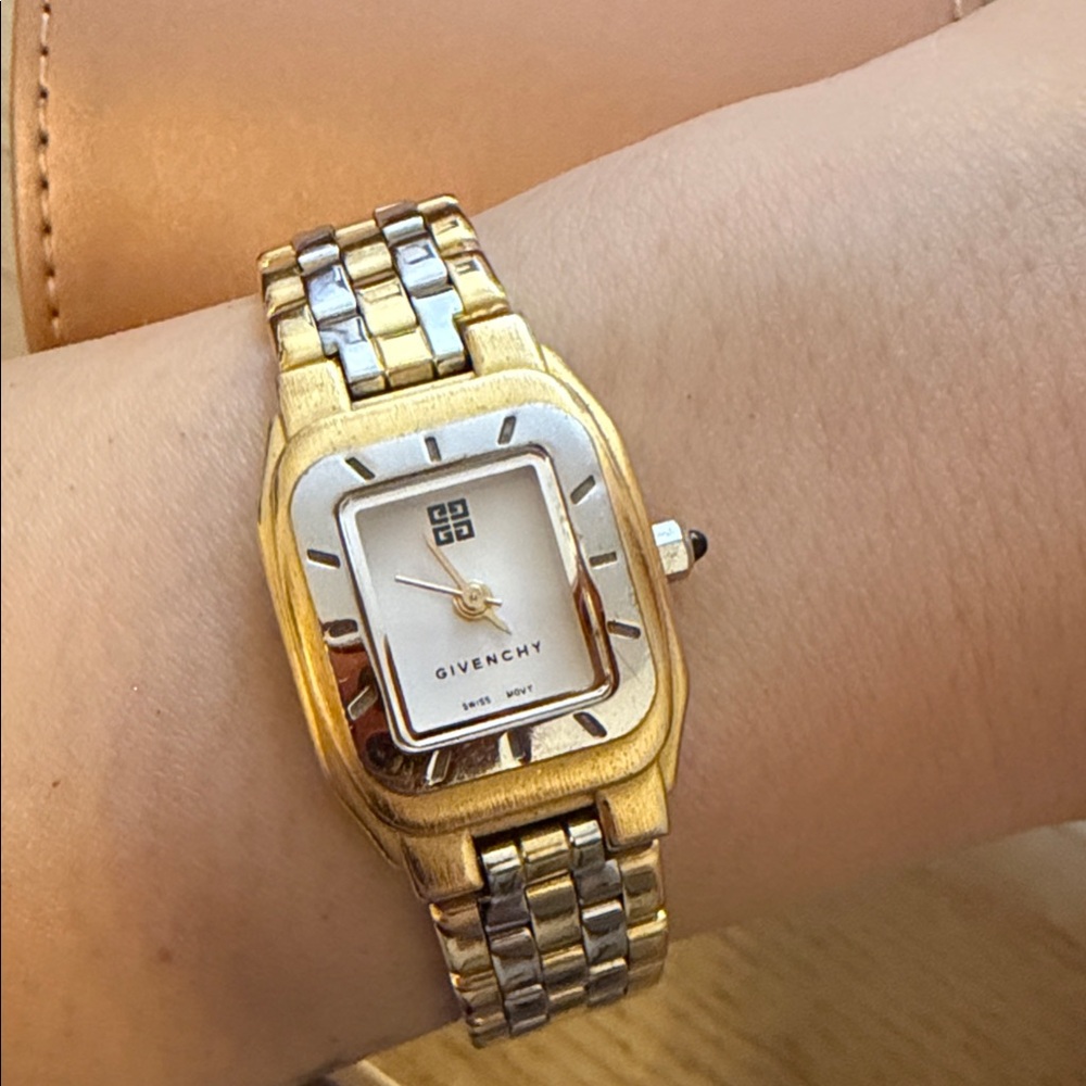 Vintage Givenchy Two-Tone Gold and Silver Watch